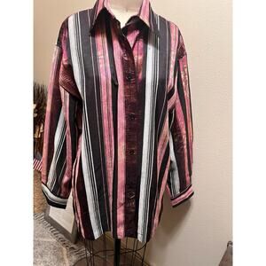 Syllables System Men's Button Up Long Sleeve Shirt Med
